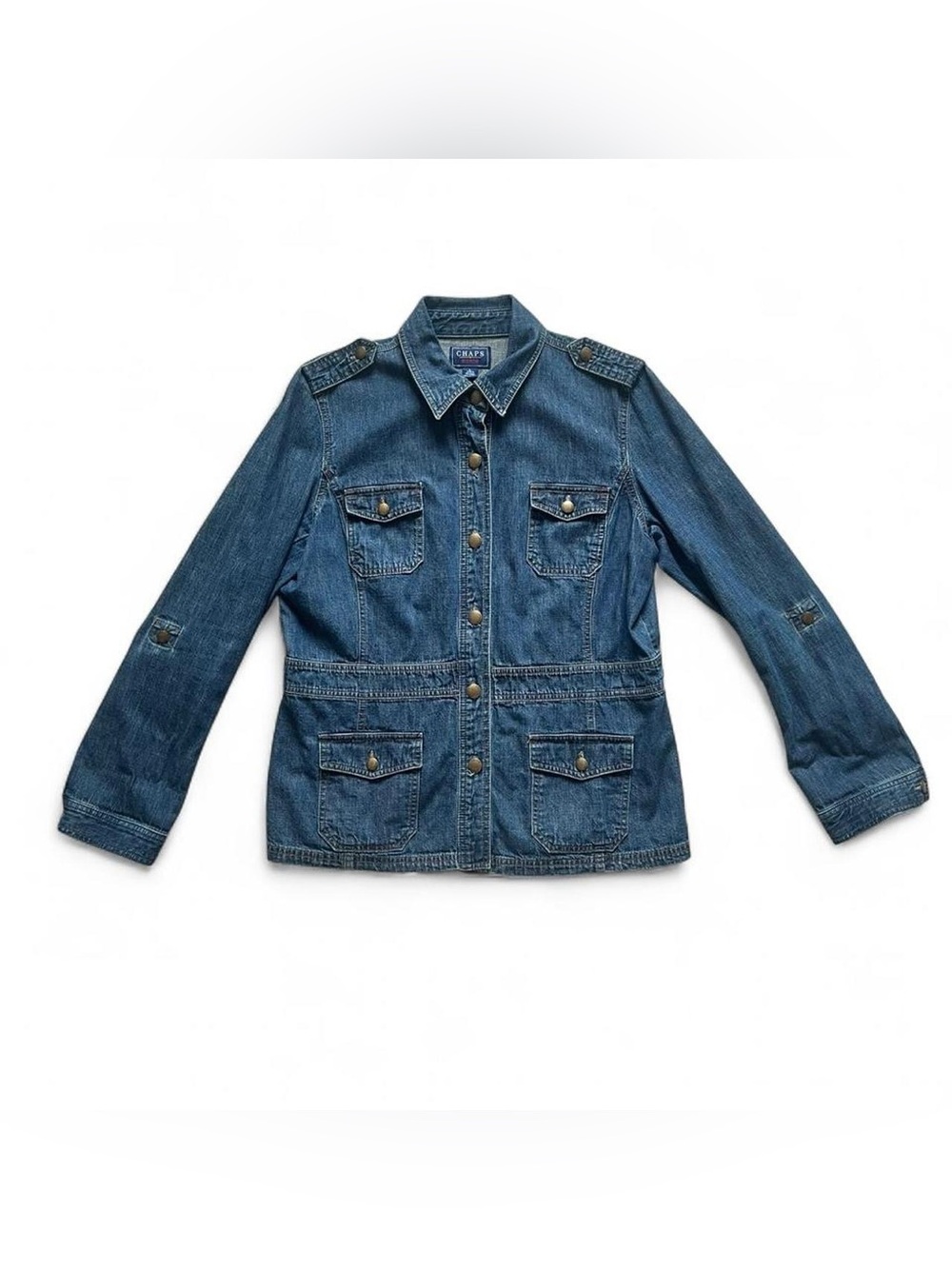 Chaps Denim Utility Jacket in Classic Blue